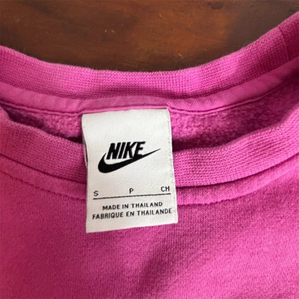 Nike Sportswear Club Fleece Girls Sweatshirt Pink Crew Neck Pullover S